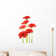 Red Gerberas Wall Decal