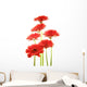 Red Gerberas Wall Decal