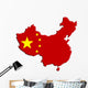 China map flag Wall Decal