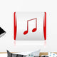 Music Red and White Wall Mural