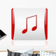 Music Red and White Wall Mural
