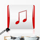 Music Red and White Wall Mural