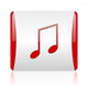 Music Red and White Wall Mural