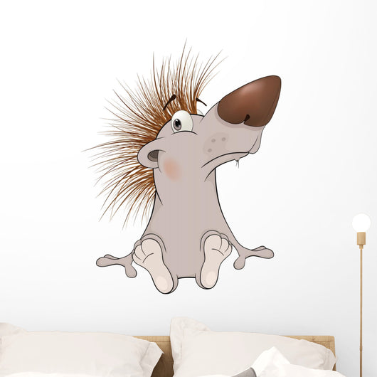 Small hedgehog. Cartoon Wall Decal