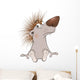 Small hedgehog. Cartoon Wall Decal