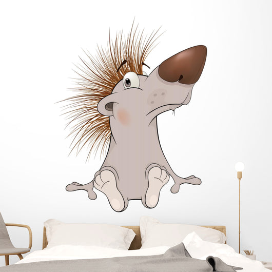 Small hedgehog. Cartoon Wall Decal