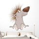 Small hedgehog. Cartoon Wall Decal