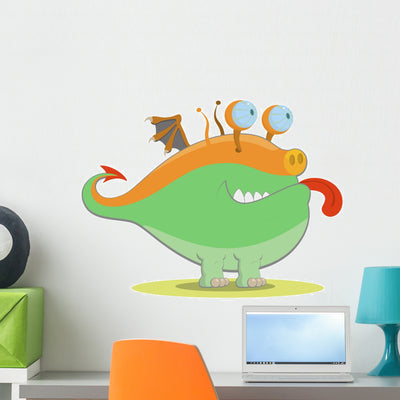 Green Monster with Little shown on a wall