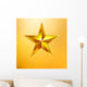 Illustration Gold Star Gold Wall Mural