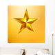 Illustration Gold Star Gold Wall Mural