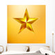 Illustration Gold Star Gold Wall Mural