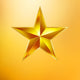 Illustration Gold Star Gold Wall Mural