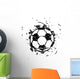 Grungy Soccer Ball Vector Wall Decal