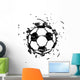 Grungy Soccer Ball Vector Wall Decal