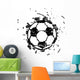 Grungy Soccer Ball Vector Wall Decal