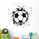 Grungy Soccer Ball Vector Wall Decal