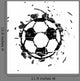 Grungy Soccer Ball Vector Wall Decal