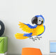 Cute blue and yellow parrot Wall Decal