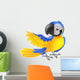 Cute blue and yellow parrot Wall Decal