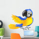 Cute blue and yellow parrot Wall Decal