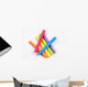 Colored Chalks Overlapped Wall Decal