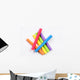 Colored Chalks Overlapped Wall Decal