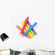 Colored Chalks Overlapped Wall Decal