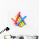 Colored Chalks Overlapped Wall Decal