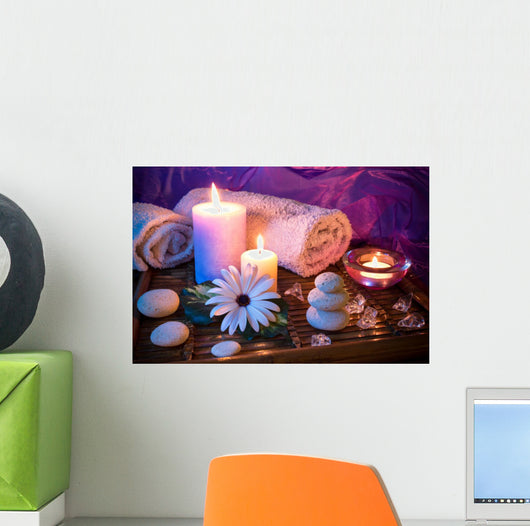 Spa Candle Stone Ice Wall Decal