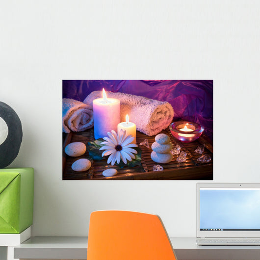 Spa Candle Stone Ice Wall Decal