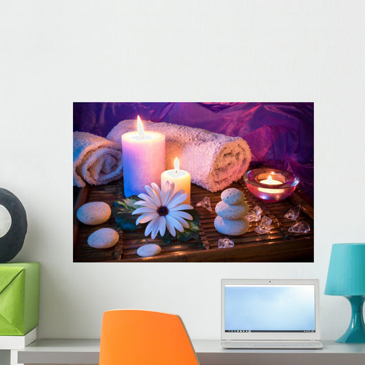 Spa Candle Stone Ice Wall Decal