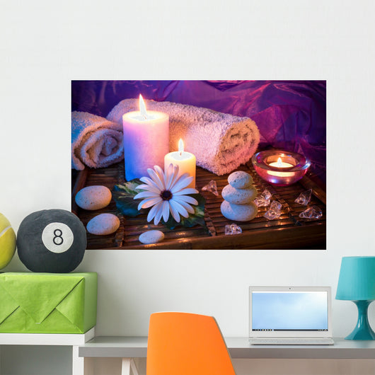 Spa Candle Stone Ice Wall Decal