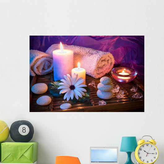Spa Candle Stone Ice Wall Decal