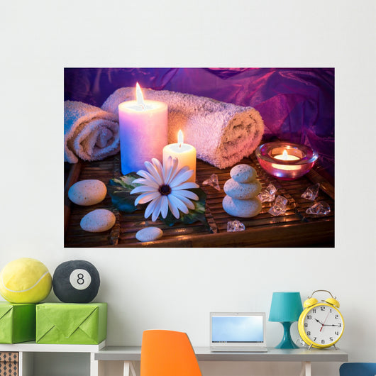 Spa Candle Stone Ice Wall Decal