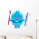 Little Blue Alien Toy Brushes His Teeth Twice a Day Wall Decal