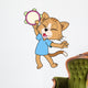 Cartoon Cat Playing a Tambourine Wall Decal
