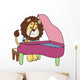 Cartoon Lion Playing Piano Wall Decal