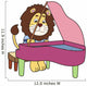 Cartoon Lion Playing Piano Wall Decal