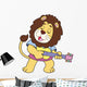 Cartoon Lion Playing a Guitar Wall Decal