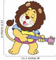 Cartoon Lion Playing a Guitar Wall Decal