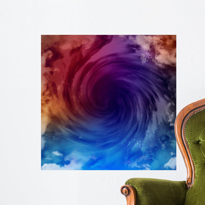 Cosmic Clouds Mist Wall Mural shown on a wall