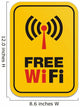 Free Wi-fi Yellow Sign Wall Decal