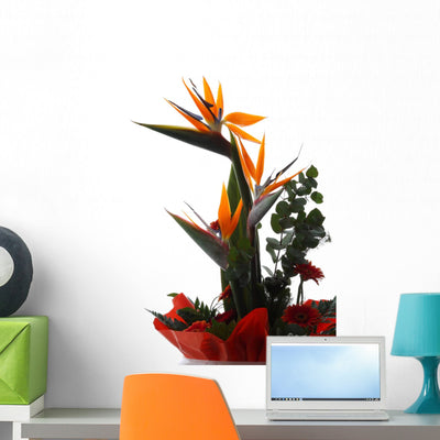 Flower Bouquet Wall Decal shown on a wall