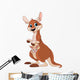 Kangaroo Mom and Baby Wall Decal