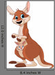 Kangaroo Mom and Baby Wall Decal