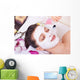 getting facial mask Wall Mural