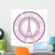 Grunge rubber stamp Paris theme, vector illustration Wall Decal