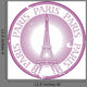 Grunge rubber stamp Paris theme, vector illustration Wall Decal