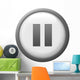 Pause button Wall Decal