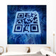 Qr Code Standing Front Wall Mural
